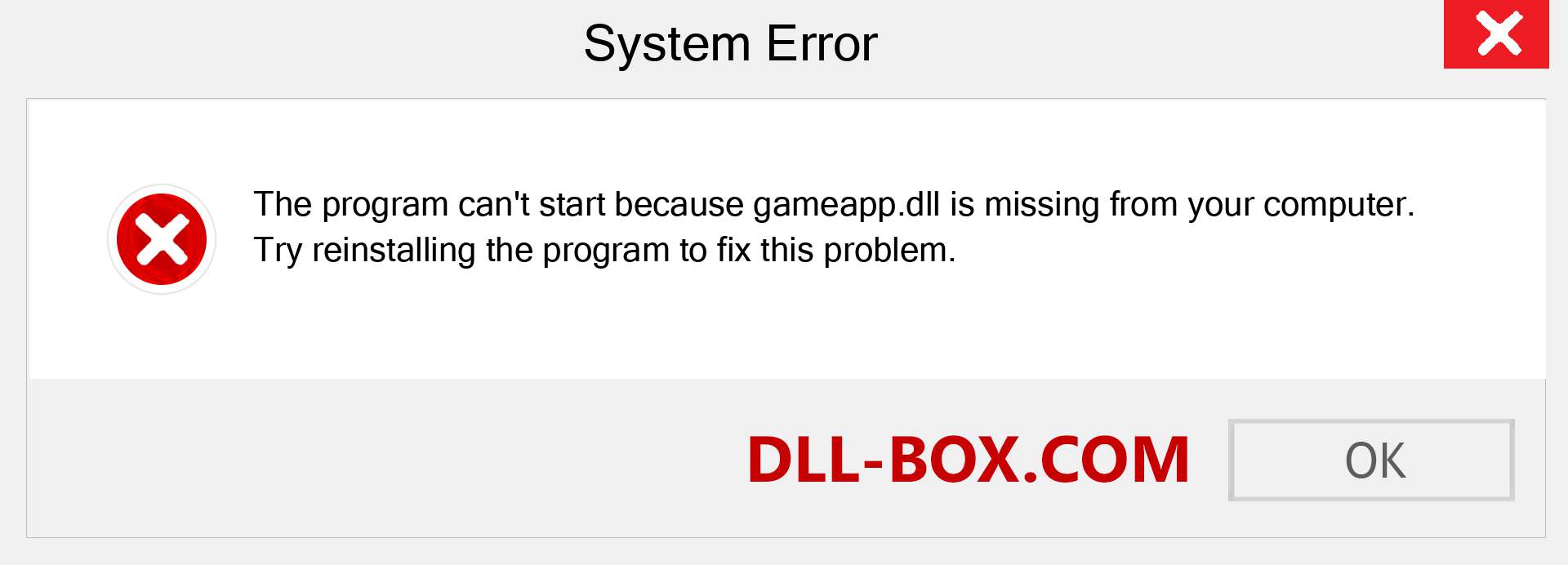 gameapp.dll file is missing?. Download for Windows 7, 8, 10 - Fix  gameapp dll Missing Error on Windows, photos, images